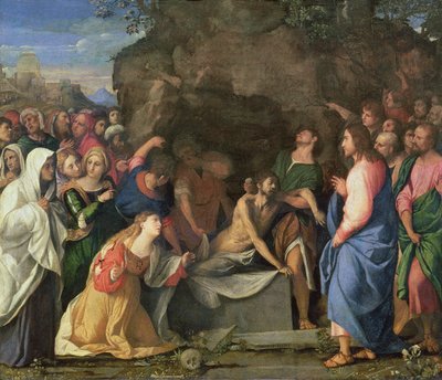 La resurrezione di Lazzaro, c.1508-10 da Jacopo Palma